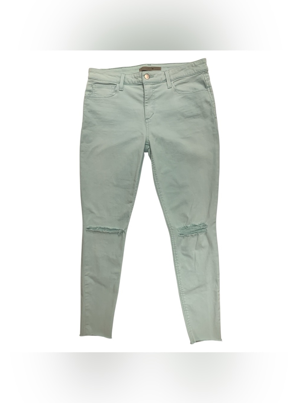 Joe's Jeans Mint Green Skinny with Knee Rips Size M